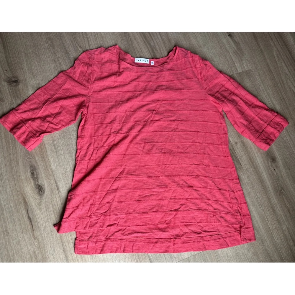 Habitat Womens pink 3/4 length blouse size Small S.